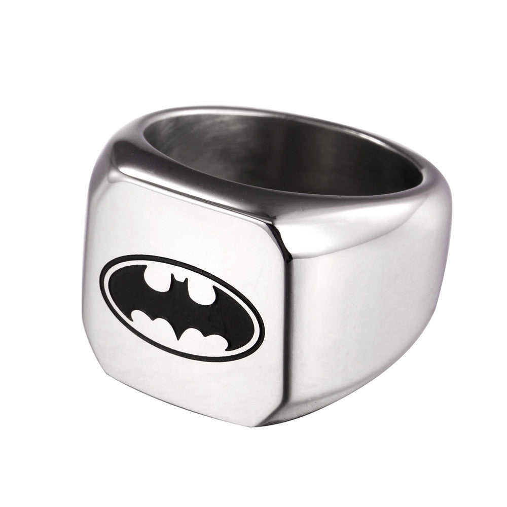 Batman Steel Polished Ring