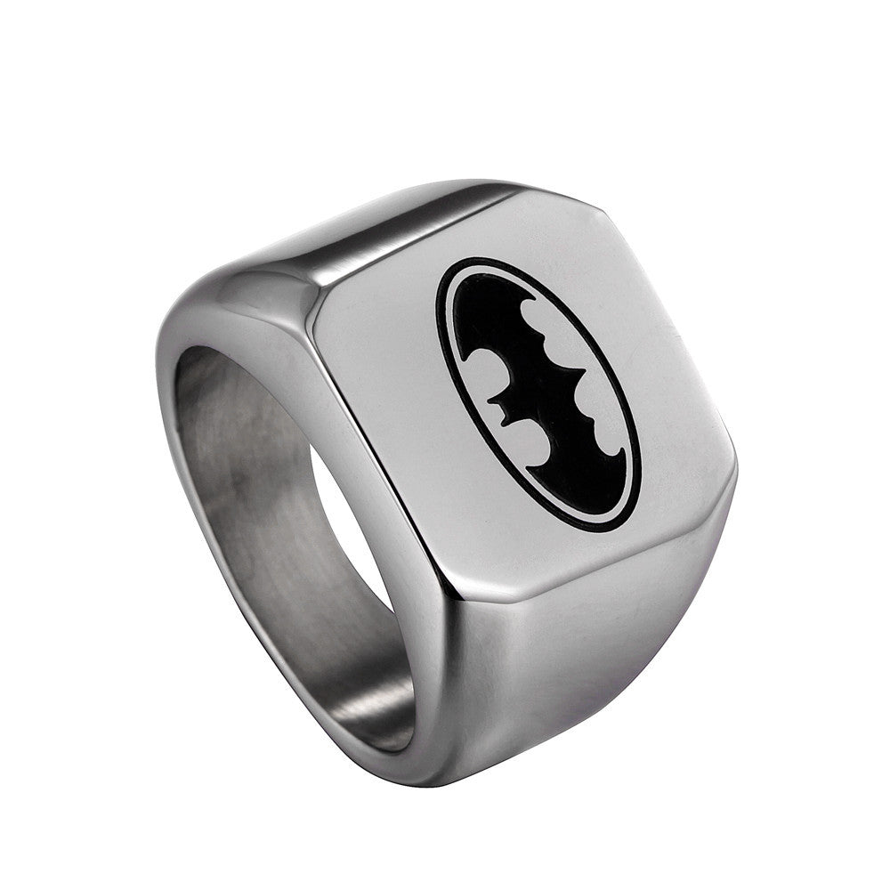 Batman Steel Polished Ring