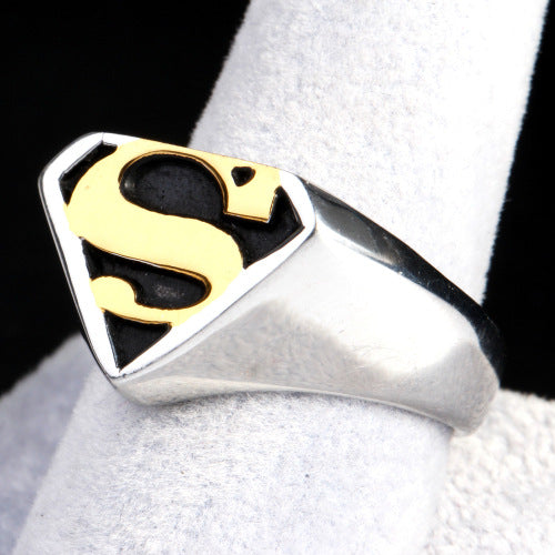 Titanium Steel Superman Ring