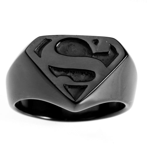 Titanium Steel Superman Ring