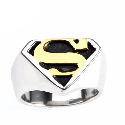 Titanium Steel Superman Ring