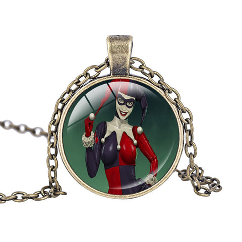 Harley Quinn Pendant Glass