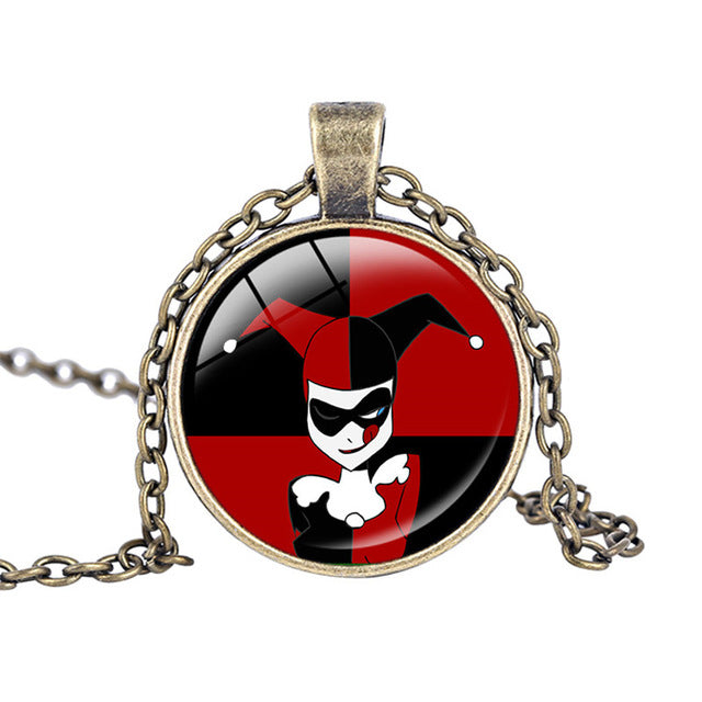 Harley Quinn Pendant Glass