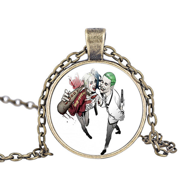 Harley Quinn Pendant Glass